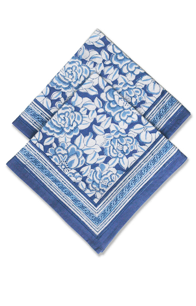 Table Linens in Porcelain Flower Blue