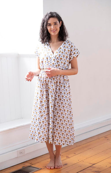 Crossover Sundress in Gold Tulip