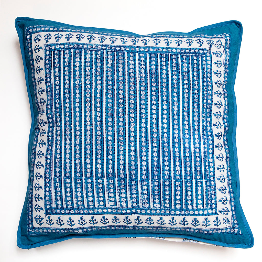 Cushion Covers in Denim Double Paisley
