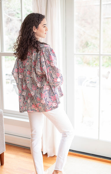 Anokhi USA - Sara Jacket in Wild Rose