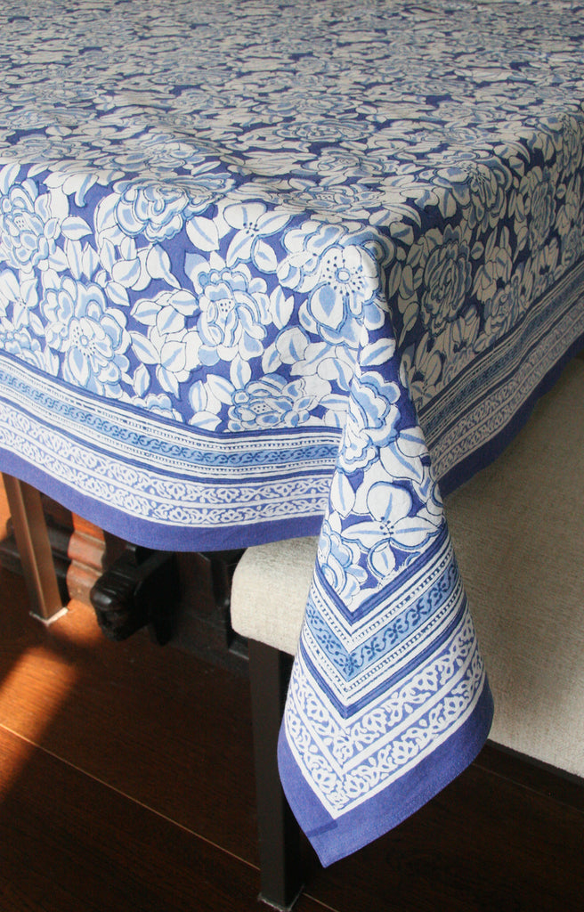 Table Linens in Porcelain Flower Blue