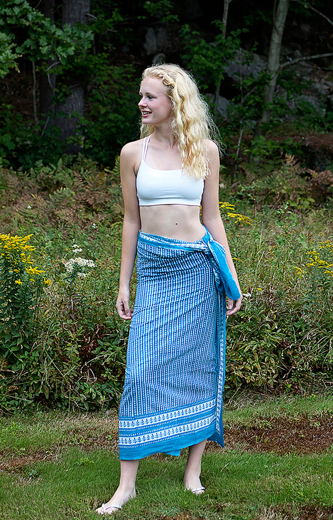 Sarong in Striped Denim