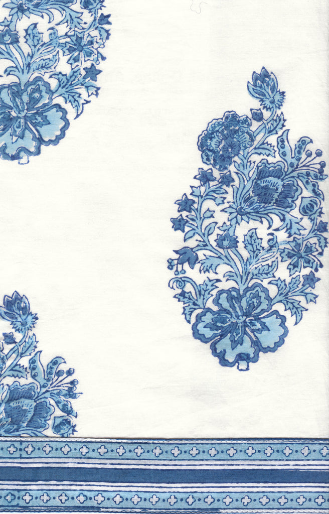 Short Kimono in Blue Bouquet