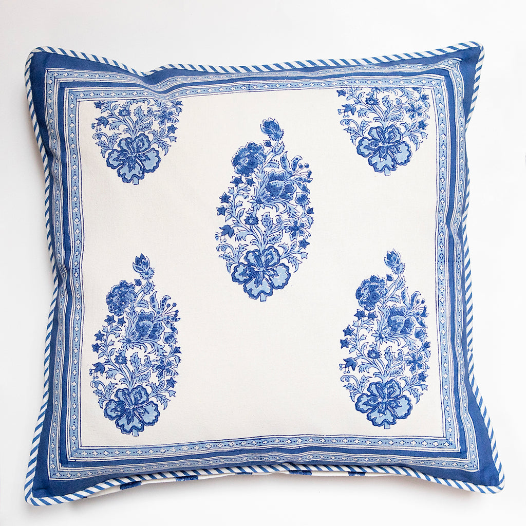 Cushion Covers in Blue Bouquet