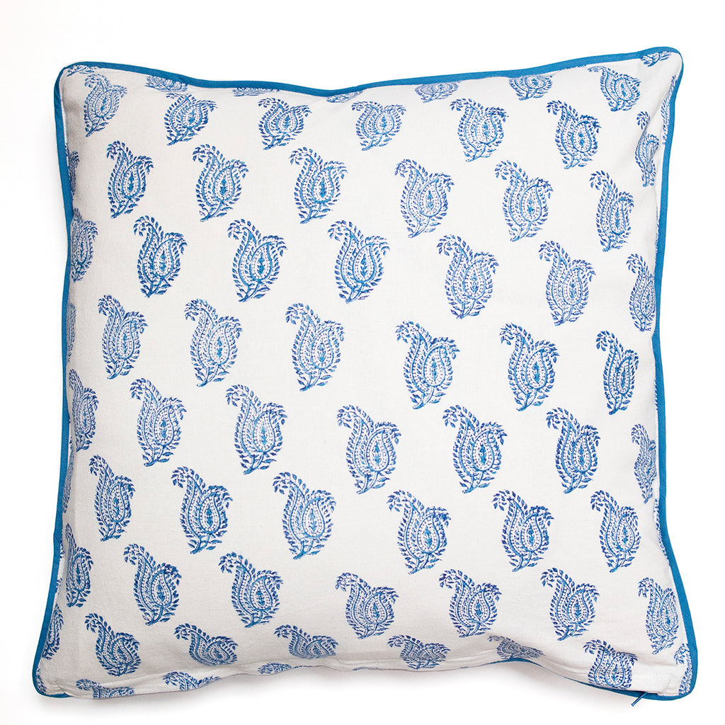 Cushion Covers in Denim Double Paisley