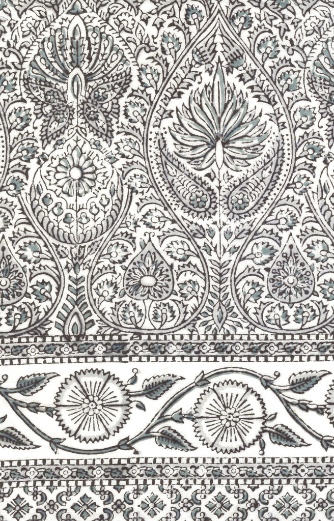 Drawstring Kaftan in Grey Tiles