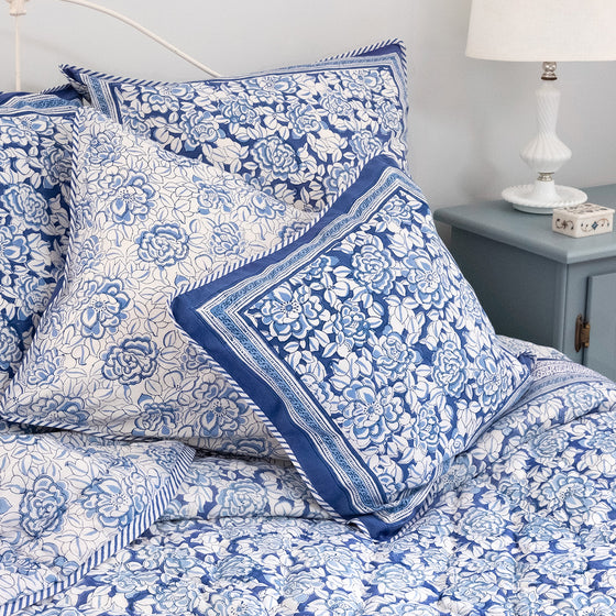 Cushion Covers in Porcelain Flower Blue