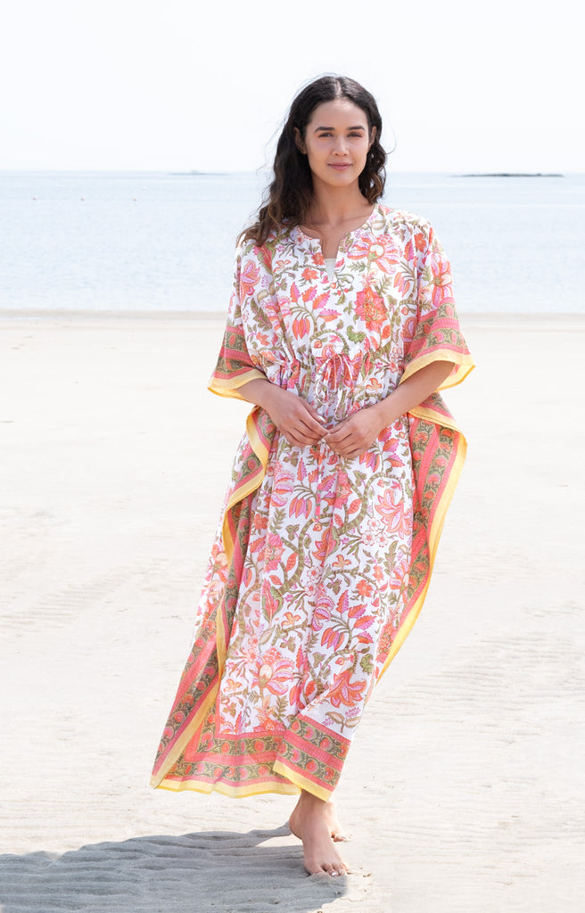 Drawstring Kaftan in Summer Tapestry