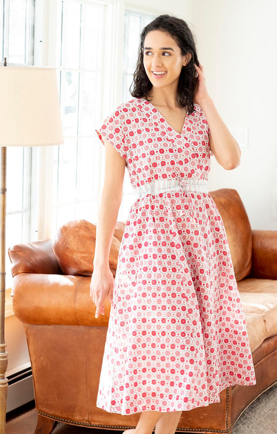Crossover Sundress in Sweet Rose