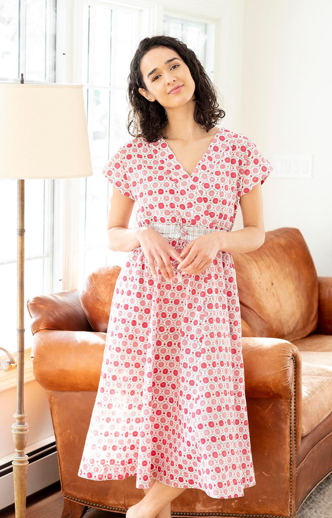 Crossover Sundress in Sweet Rose