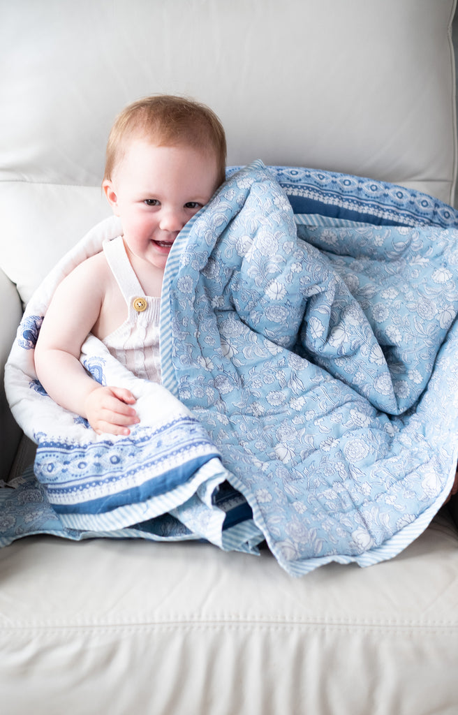 Baby Quilt in Turtle Dove