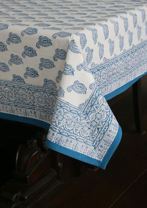 Table Linens in Denim Double Paisley