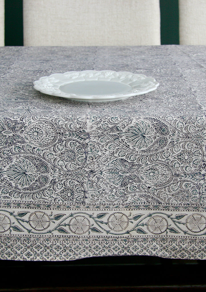 Table Linens in Grey Tiles