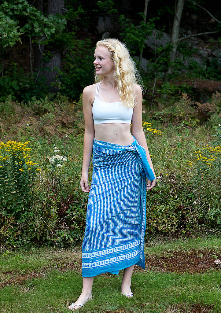 Sarong in Striped Denim