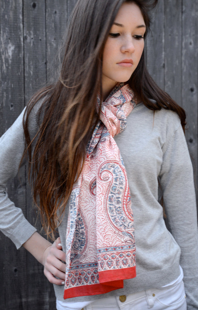 Scarf in Big Red