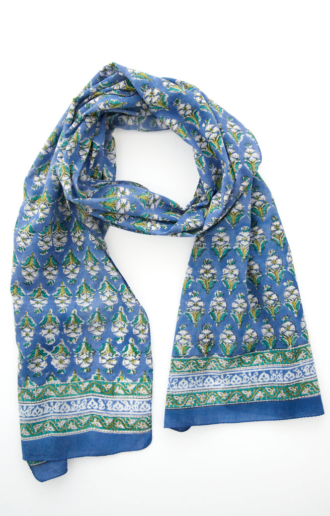 Scarf in Botanical Blue