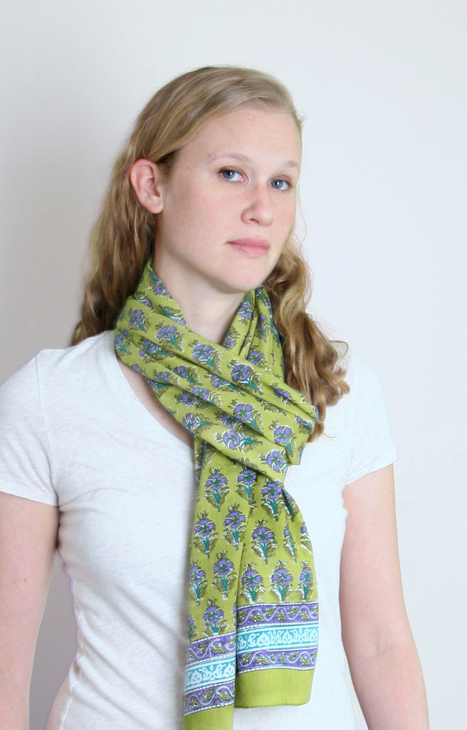 Scarf in Botanical Lime