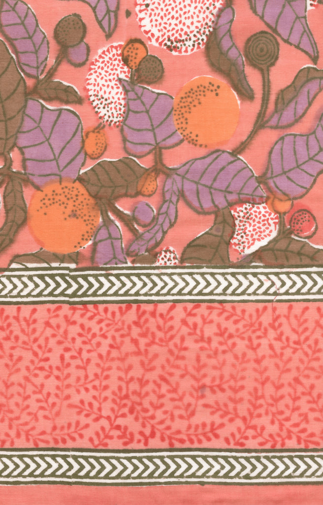 Scarf in Coral Leaves