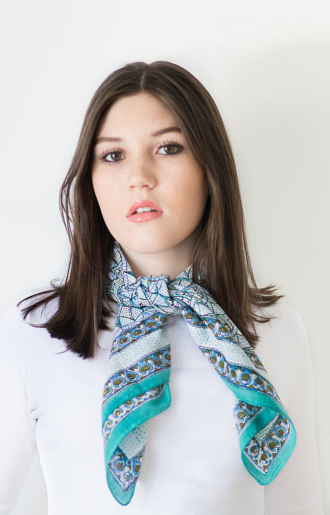 Scarf in Crystal Blues