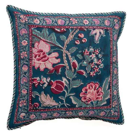 Cushion Covers in Damask Marine