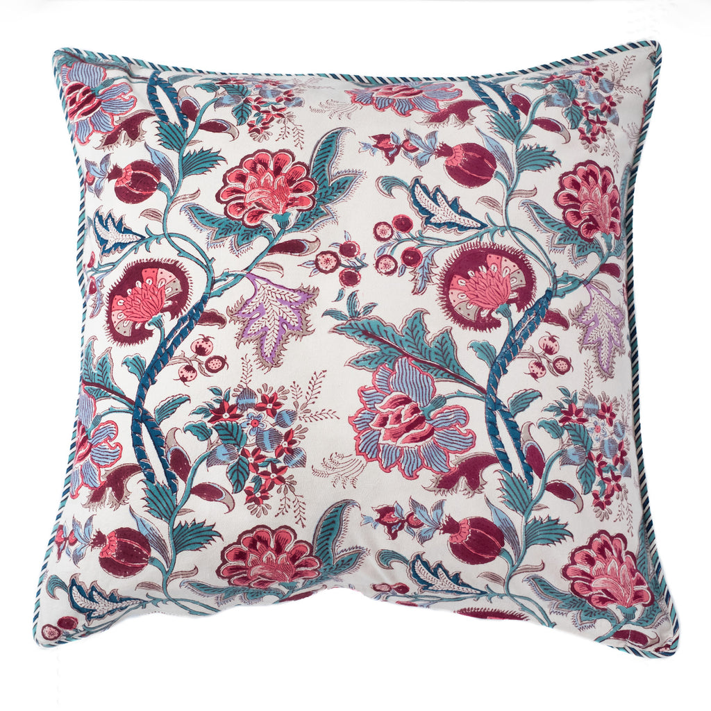 Cushion Covers in Damask Marine