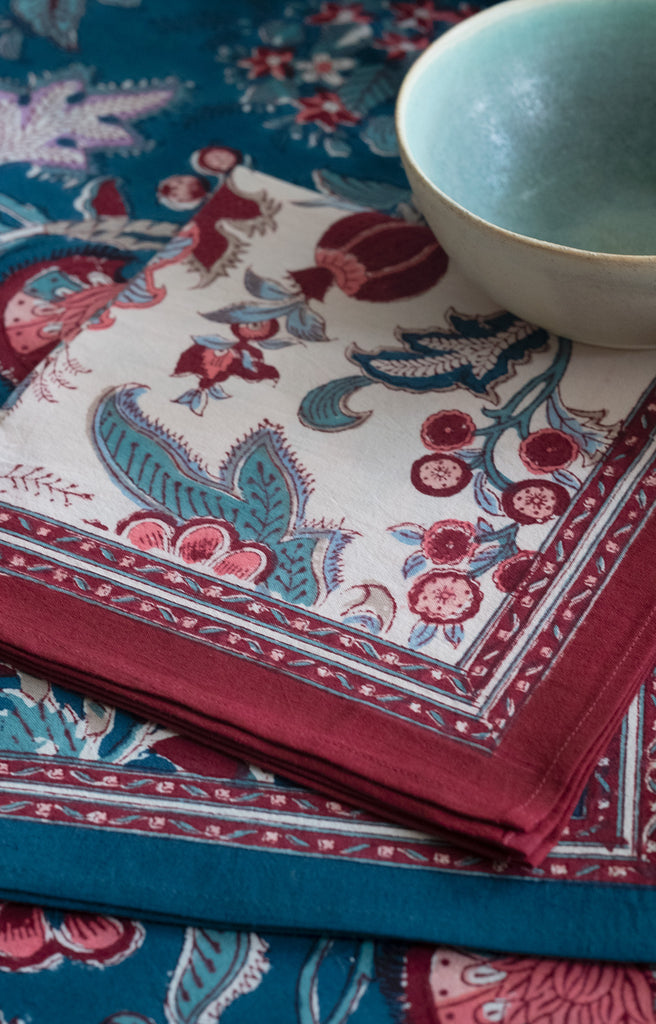 Table Linens in Damask Natural