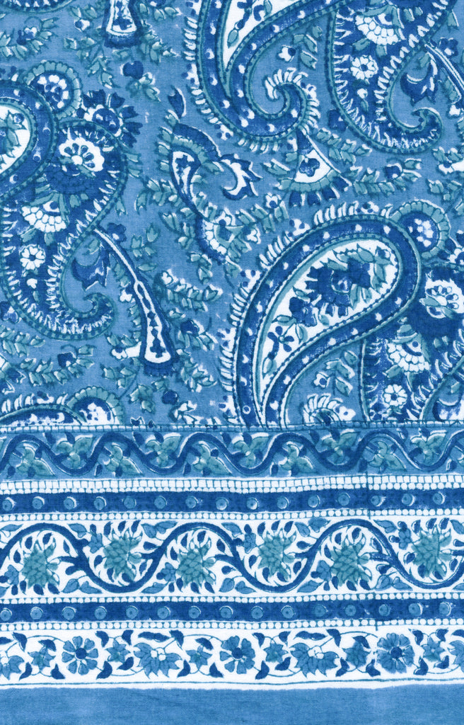 Scarf in Denim Paisley