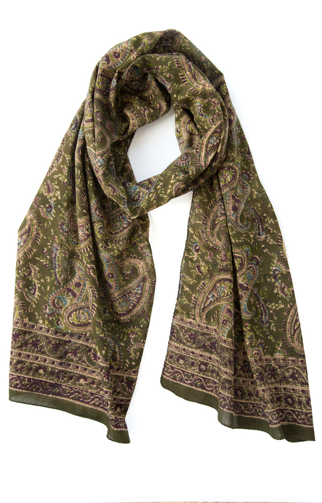 Scarf in Double Paisley