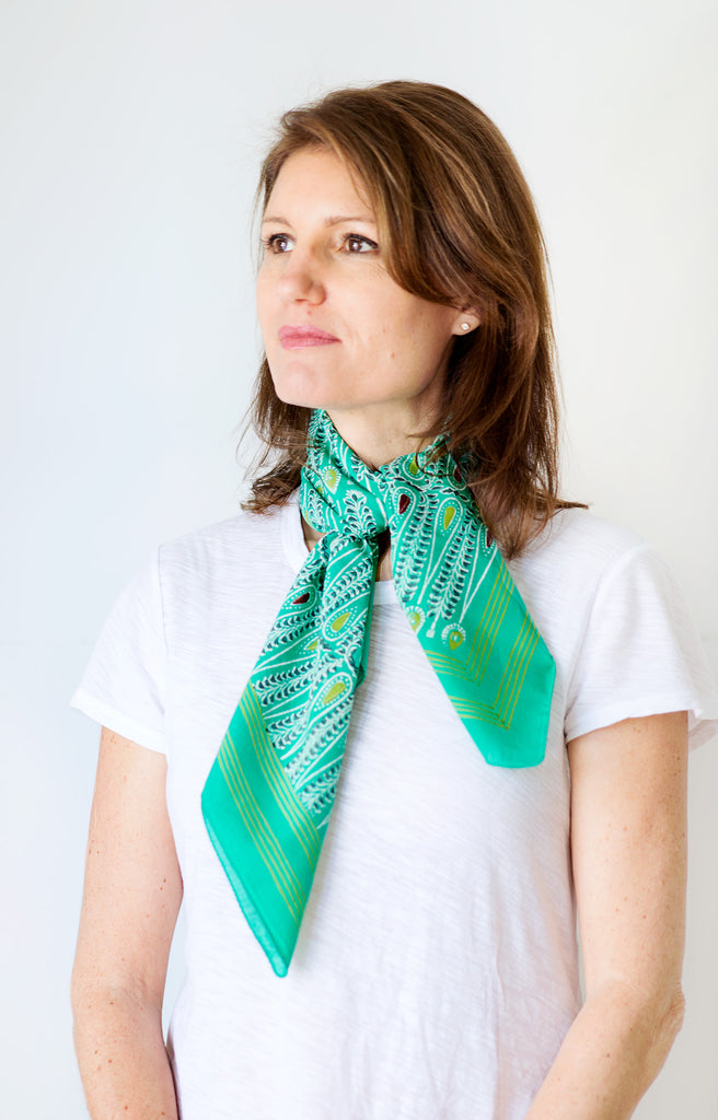 Scarf in Emerald Batik