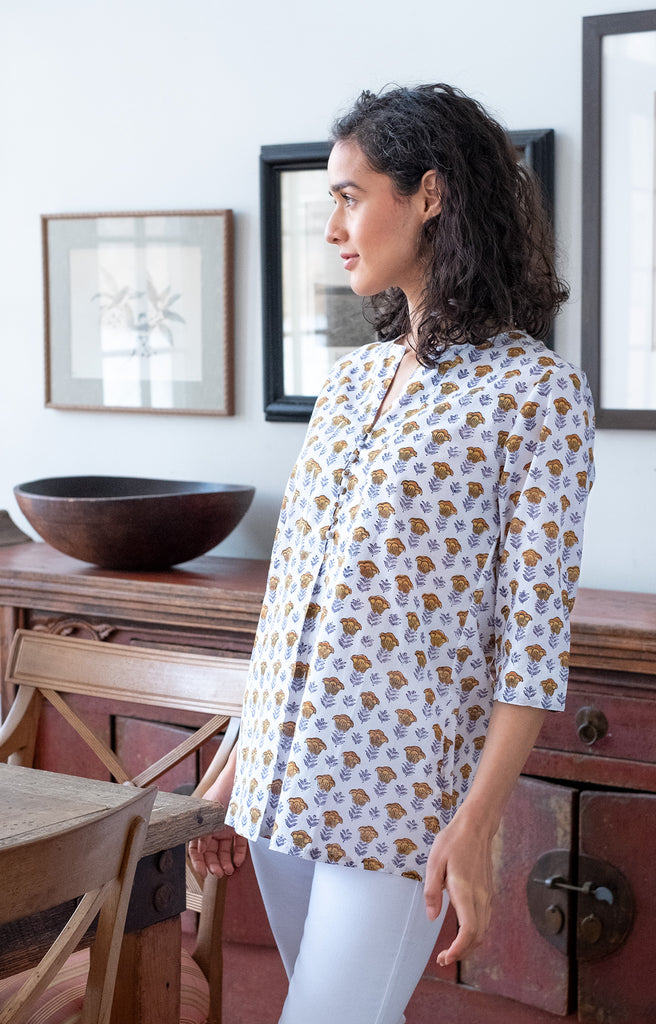 Easy Blouse in Gold Tulip