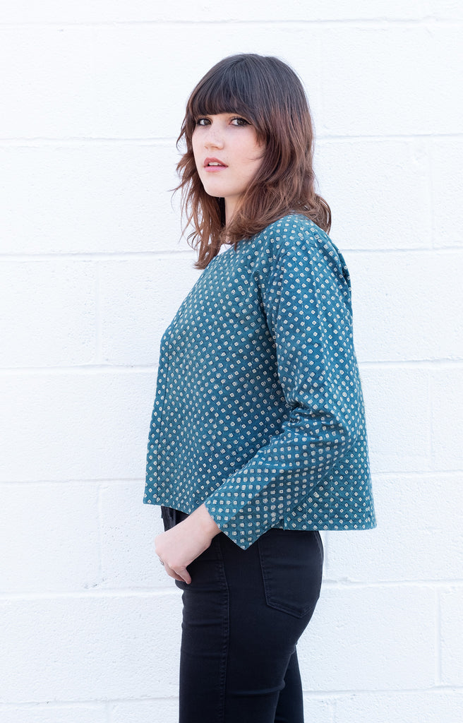 Bolero Jacket in Green Diamonds