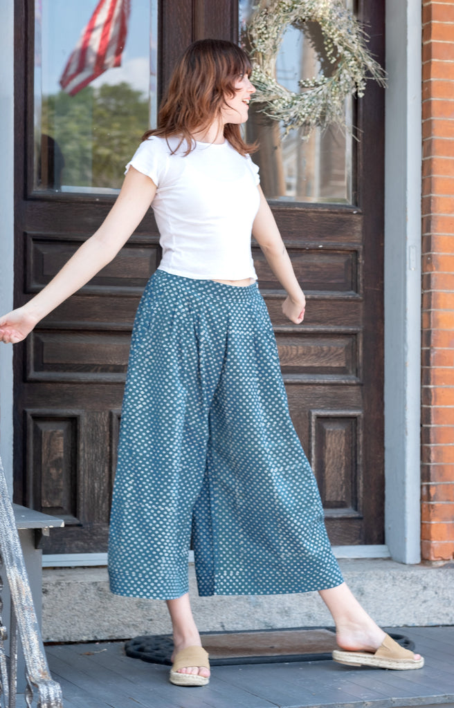 Culottes in Green Diamonds