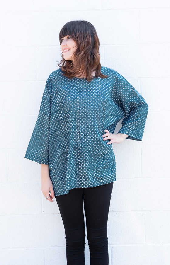 Easy Shirt in Green Diamonds