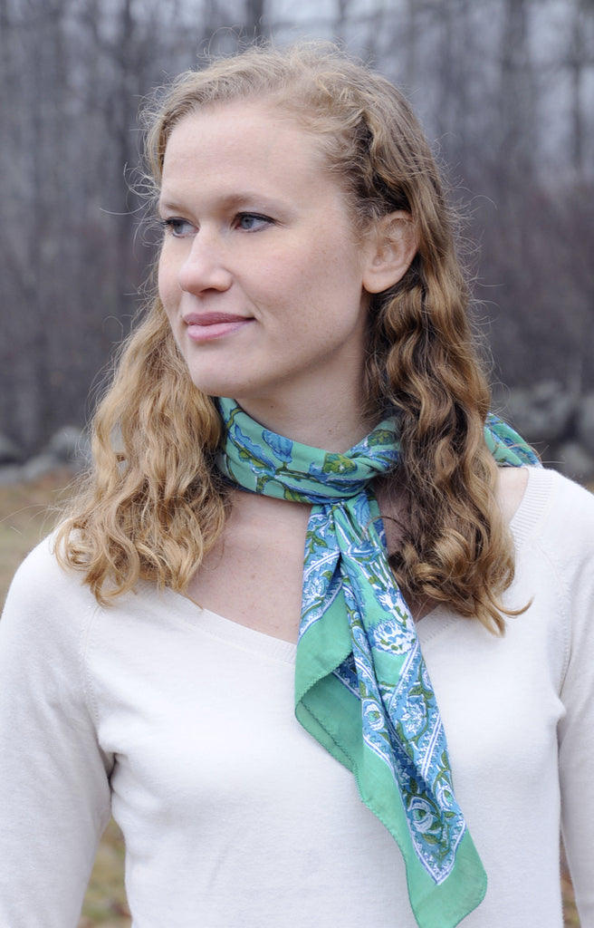 Scarf in Green Phoenix