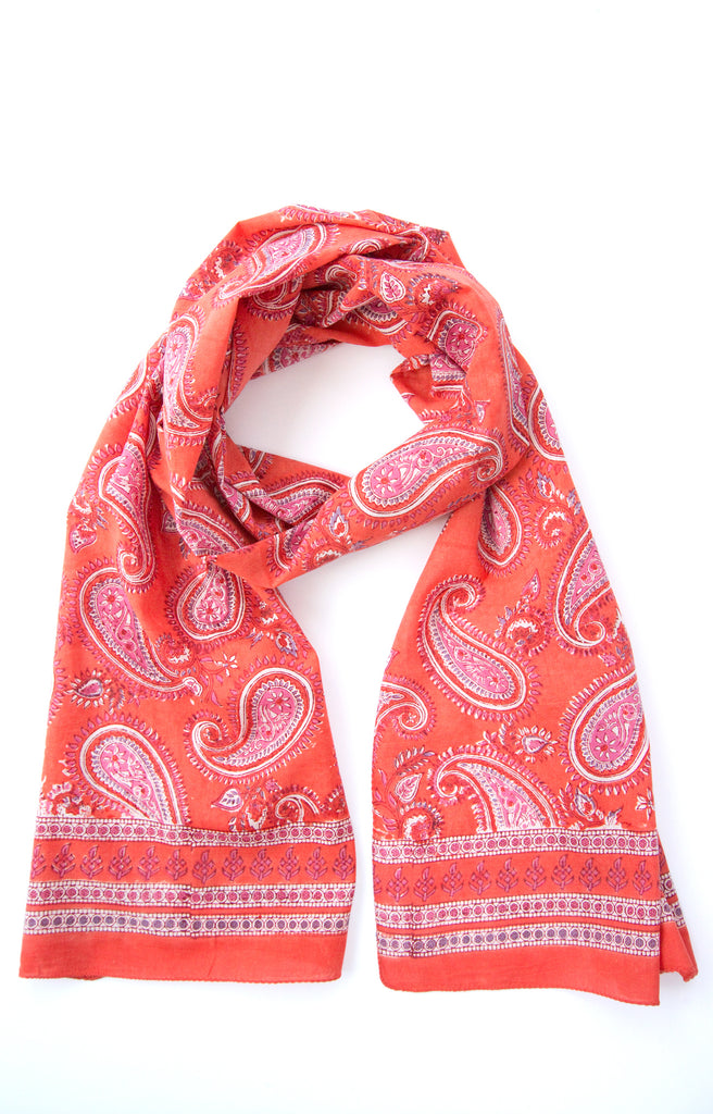 Scarf in Hot Paisley