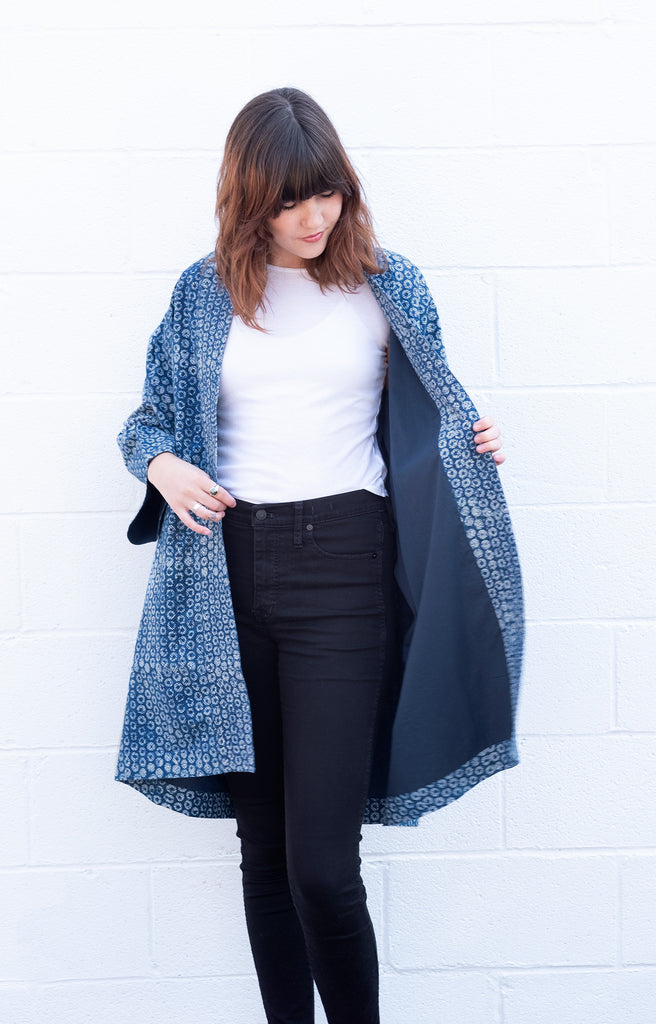 Wrap Coat in Kyoto Blue