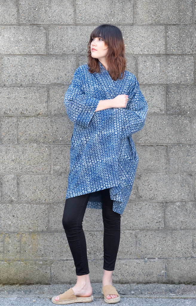Wrap Coat in Kyoto Blue