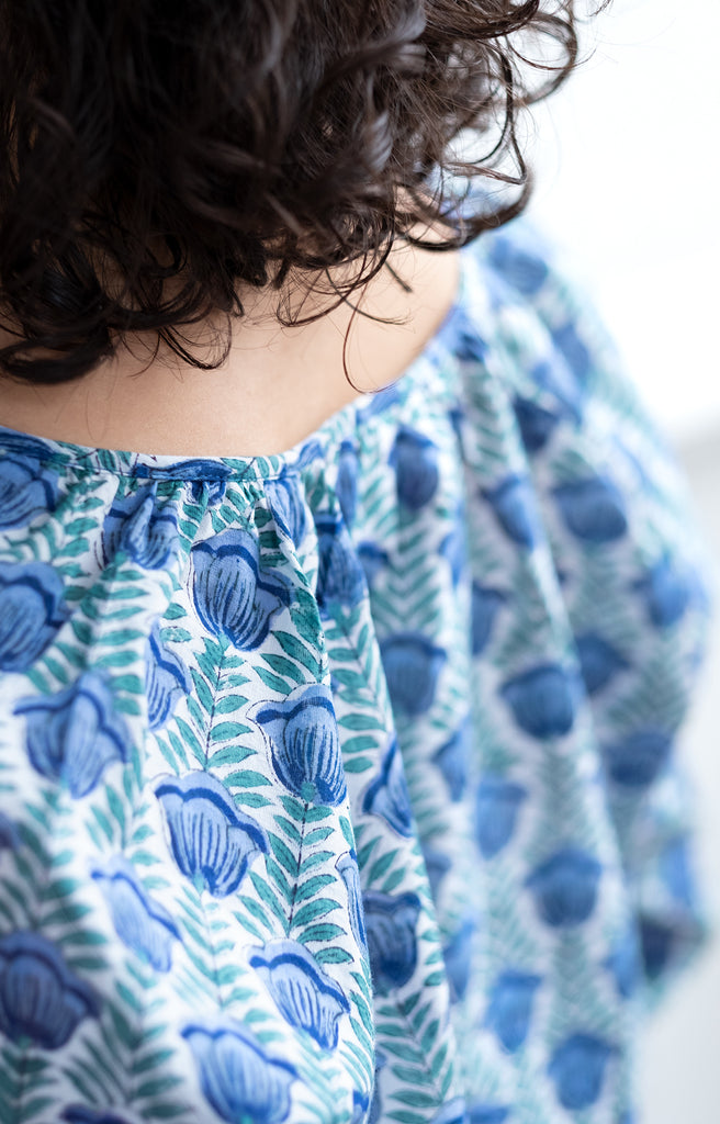 Artisan Blouse in Lapis Tulip