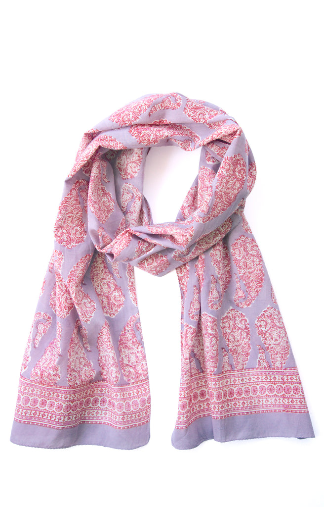Scarf in Lavender Teardrop