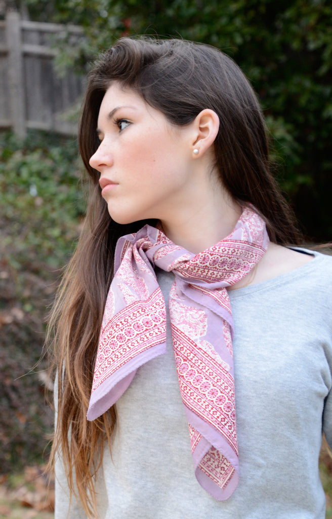 Scarf in Lavender Teardrop