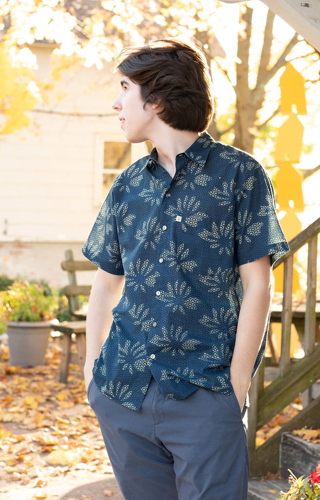 Men's Short Sleeve Shirt in Lotus
