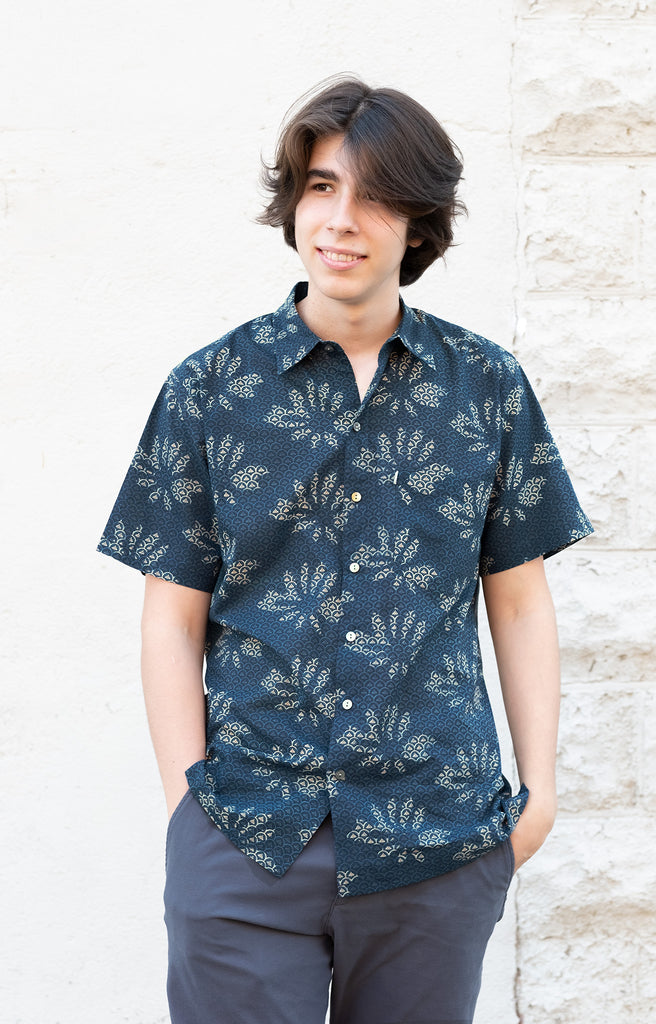 Men's Short Sleeve Shirt in Lotus