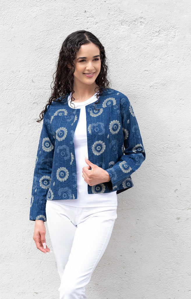 Bolero Jacket in Moonlit Daisy