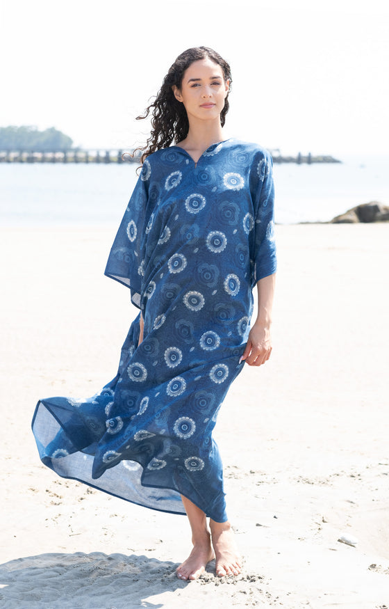 Kaftan in Moonlit Daisy