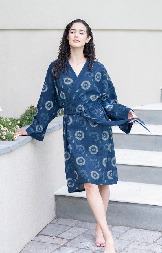 Bird Print cotton Short Kimono Robe, Size: Free at Rs 500/piece in Jaipur |  ID: 23148673533