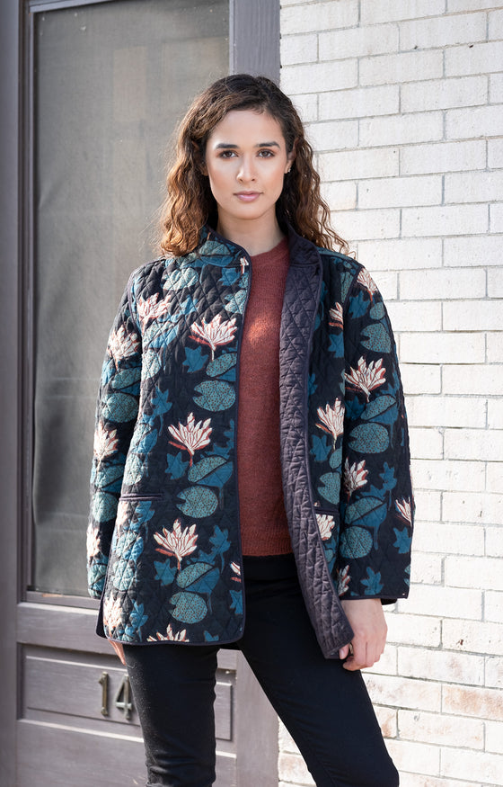 Quilted Jacket in Night Lily
