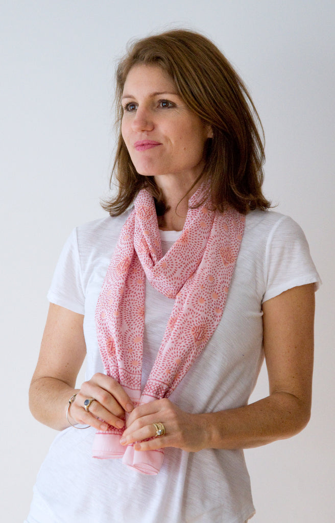 Scarf in Pink Dots