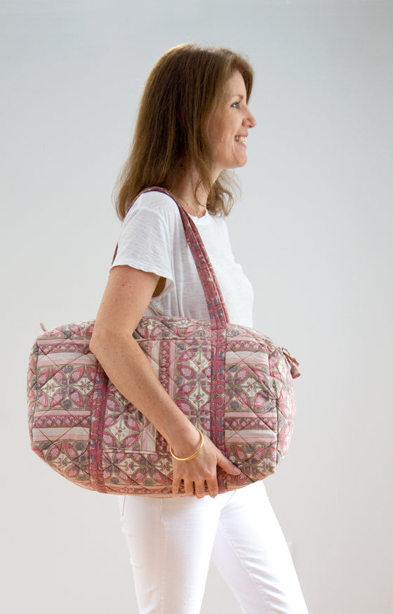 Holdall Bag in Rose Mosaic