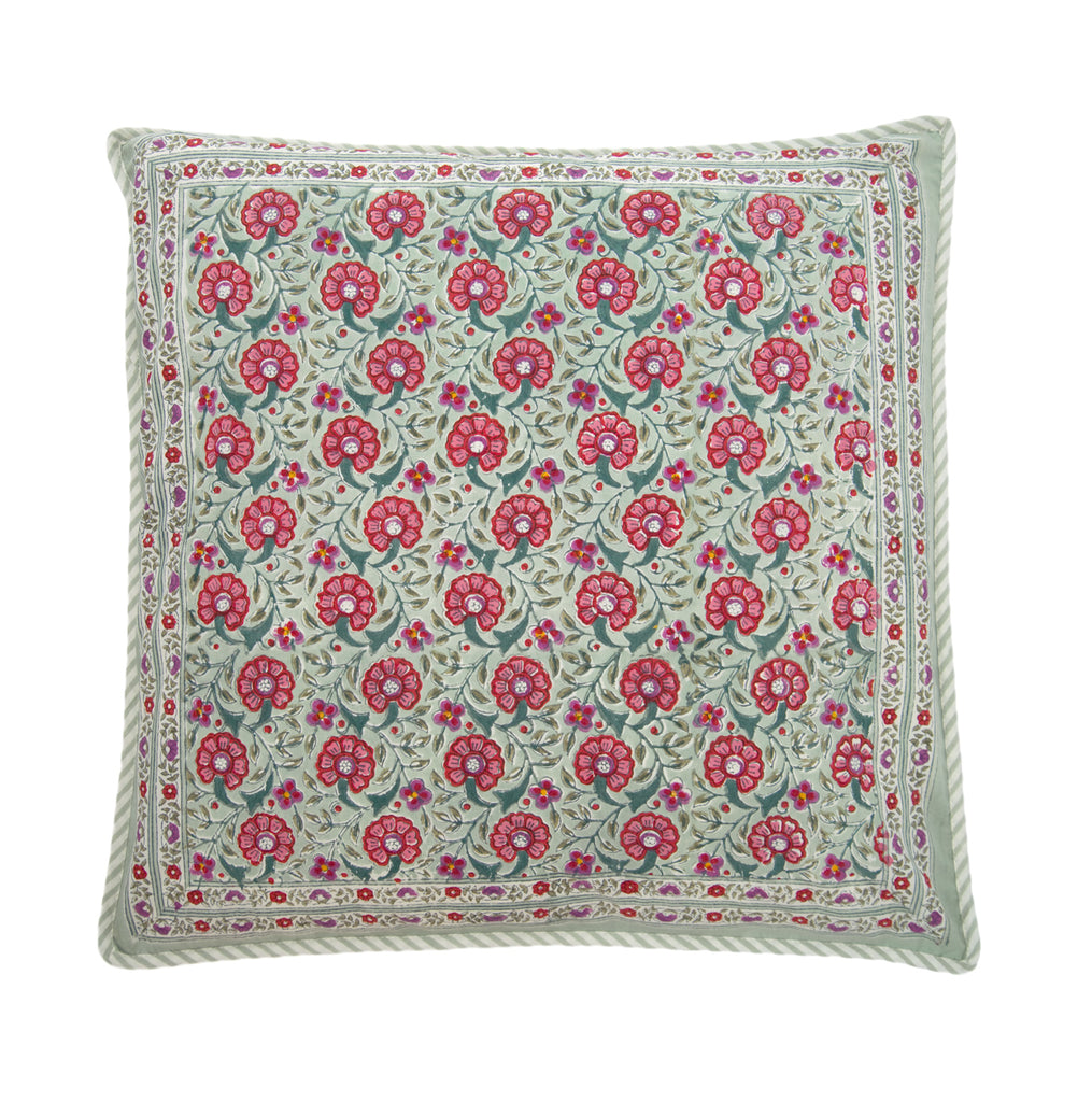 Cushion Covers in Sage Cheer