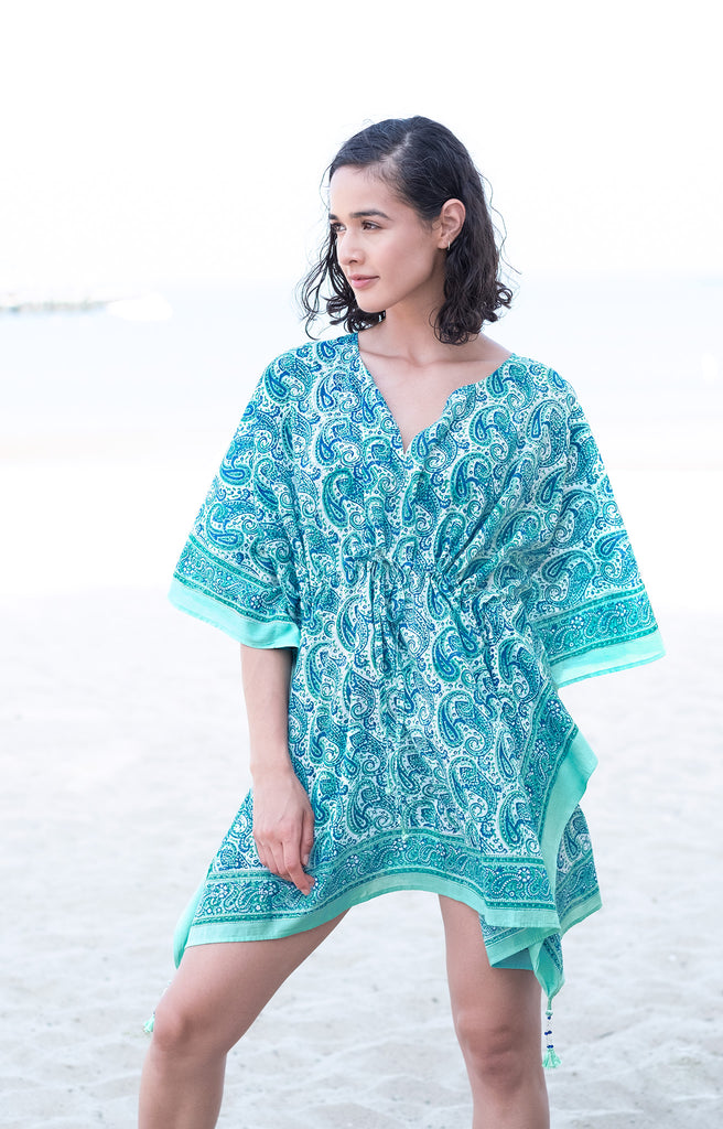 Peasant Tunic in Sea Swirl